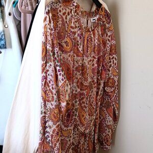 NWT Whimsical Colorful Paisley Flower Springtime Dress